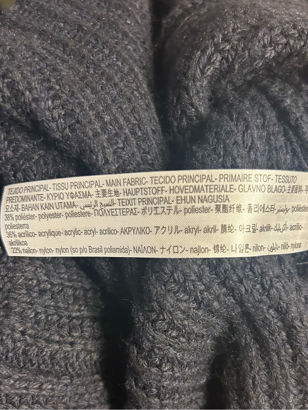 Zara Women’s Navy Blue Chunky Turtleneck Sweater with Large Pockets, Size Large - Picture 10 of 12